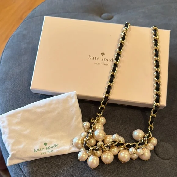 Kate Spade Gold and Cream Necklace with Pearls - Picture 1 of 3